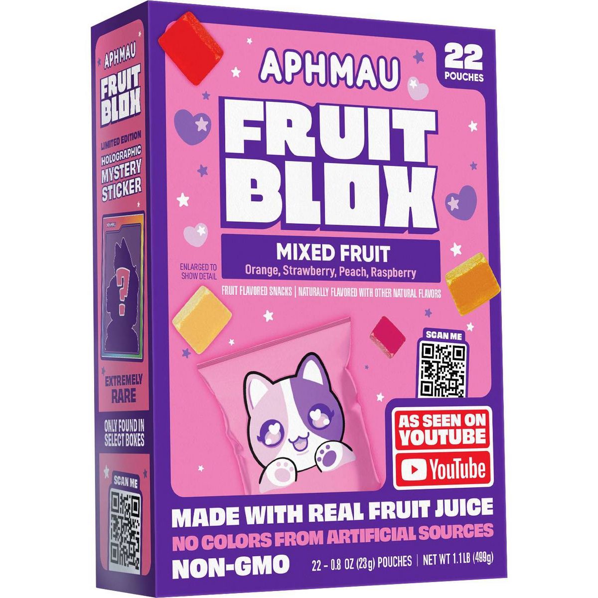 FruitBlox Aphmau Snacks de Frutas Mixtas - 17.6 oz / 22 ct