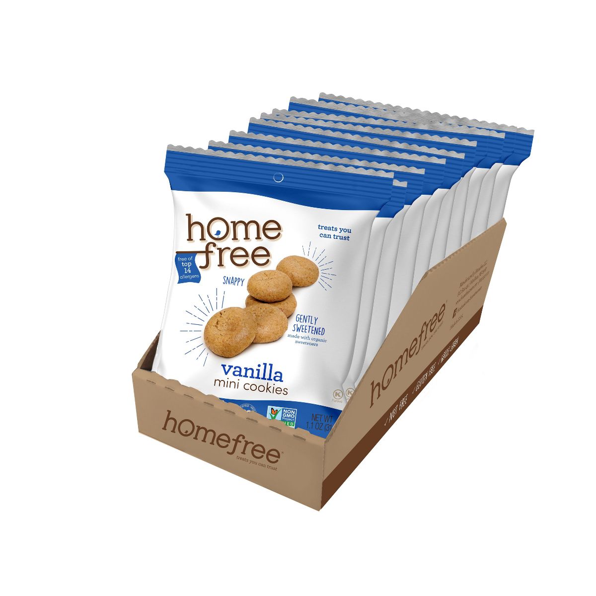 Galletas Mini Vainilla Homefree - Caja de 10/1.1 oz - Imagen 2