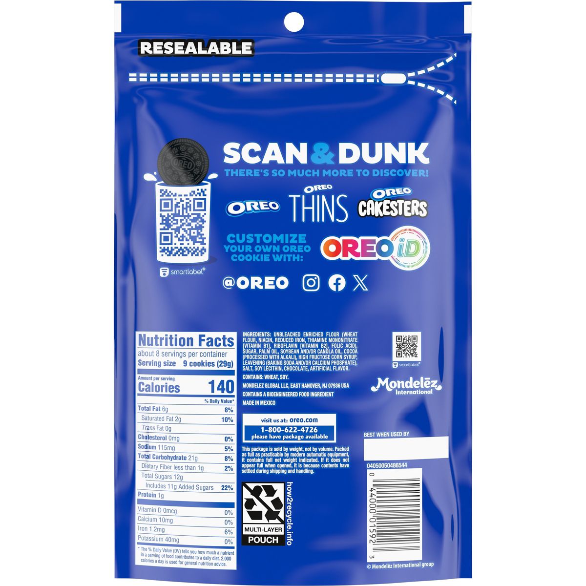 Oreo Minis Galletas Sándwich de Chocolate - 8 oz - Imagen 11