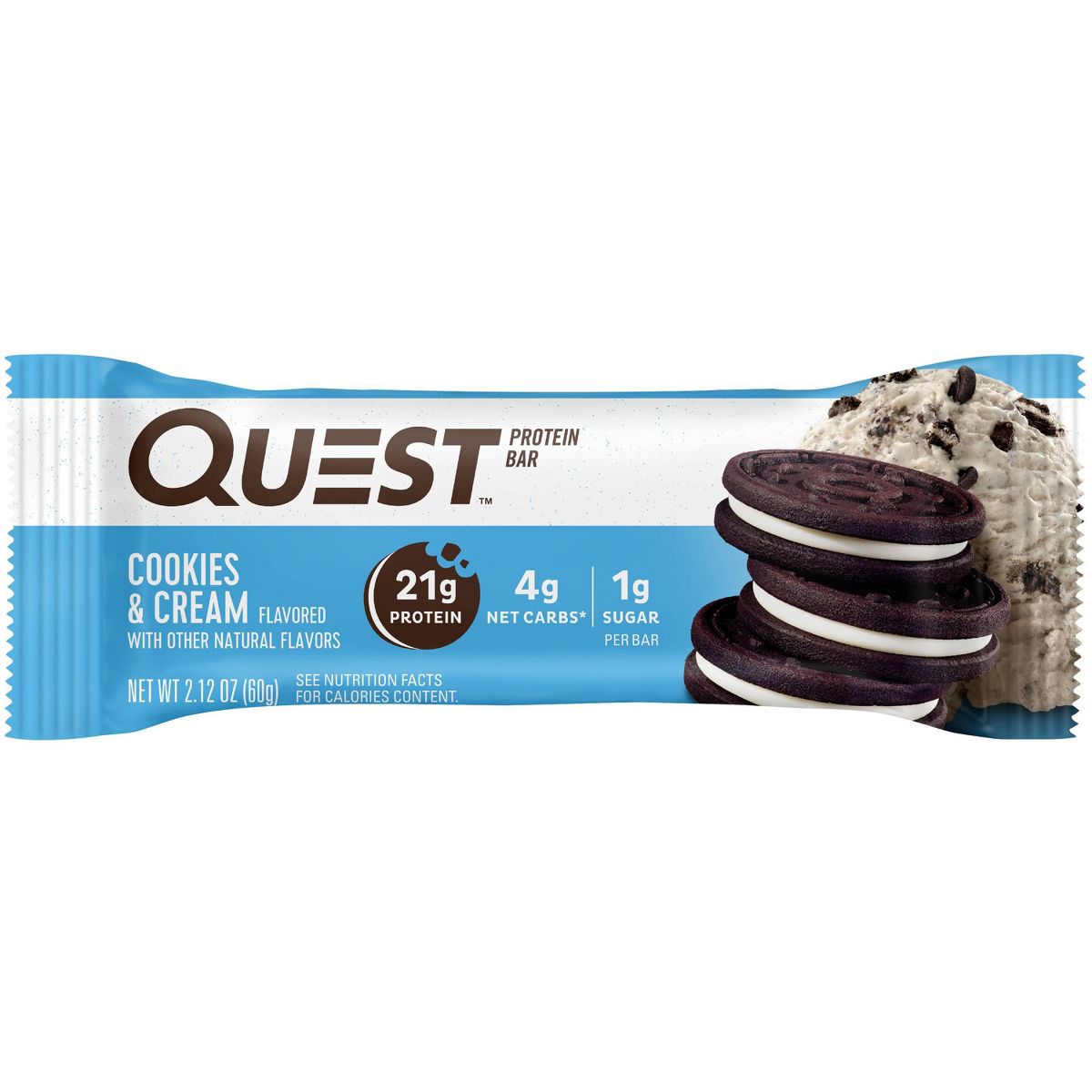 Quest Nutrition Barra de Proteína de 21g - Galletas y Crema - Imagen 3
