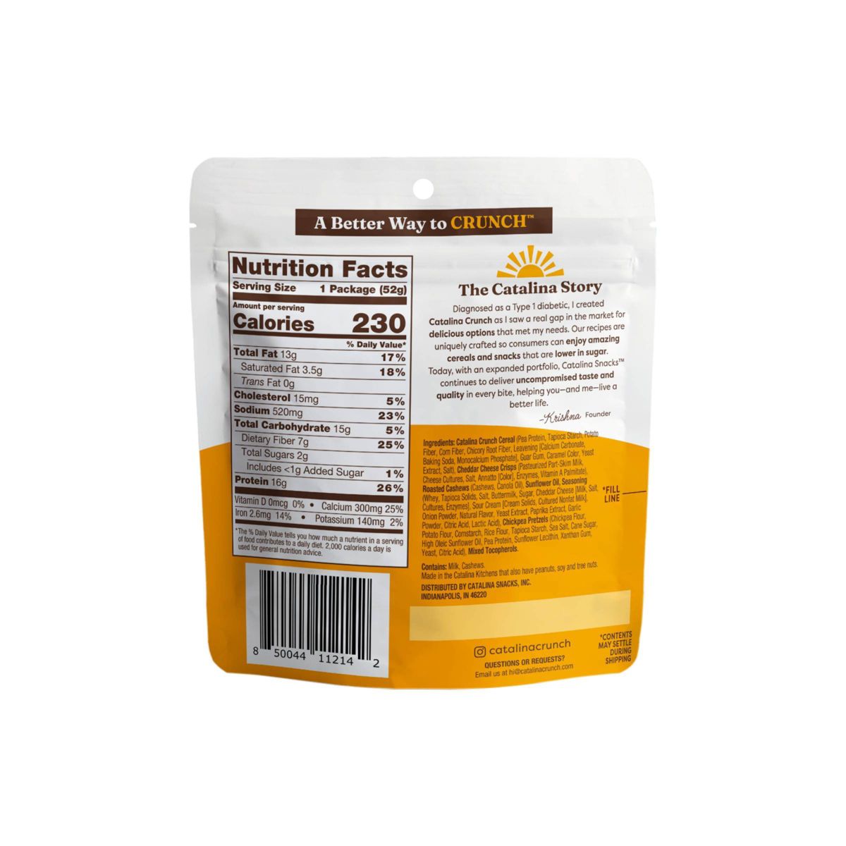 Catalina Crunch Snack Mix - Sabor Queso Cheddar - 1.85 oz - Imagen 3