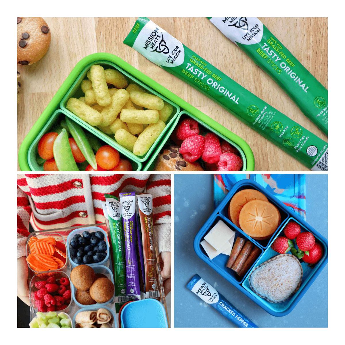 Paquete Variado Mission Meats – Carne de Res Orgánica Certificada, Pavo de Pastoreo, Cerdo con Pimienta en Grano – Sin Azúcar, Whole 30, Ideal para la Familia (12ct) - Imagen 6