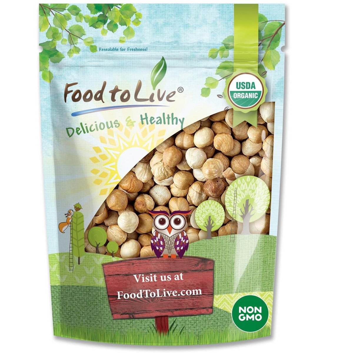 Avellanas Orgánicas Tostadas y Peladas - por Food To Live - Imagen 2