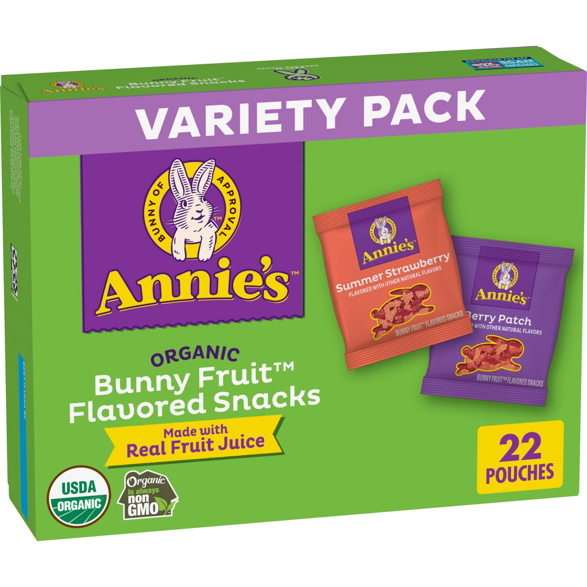 Annie's Organic Bunny Fruit Flavored Snacks - 15.4 oz / 22 ct - Imagen 2