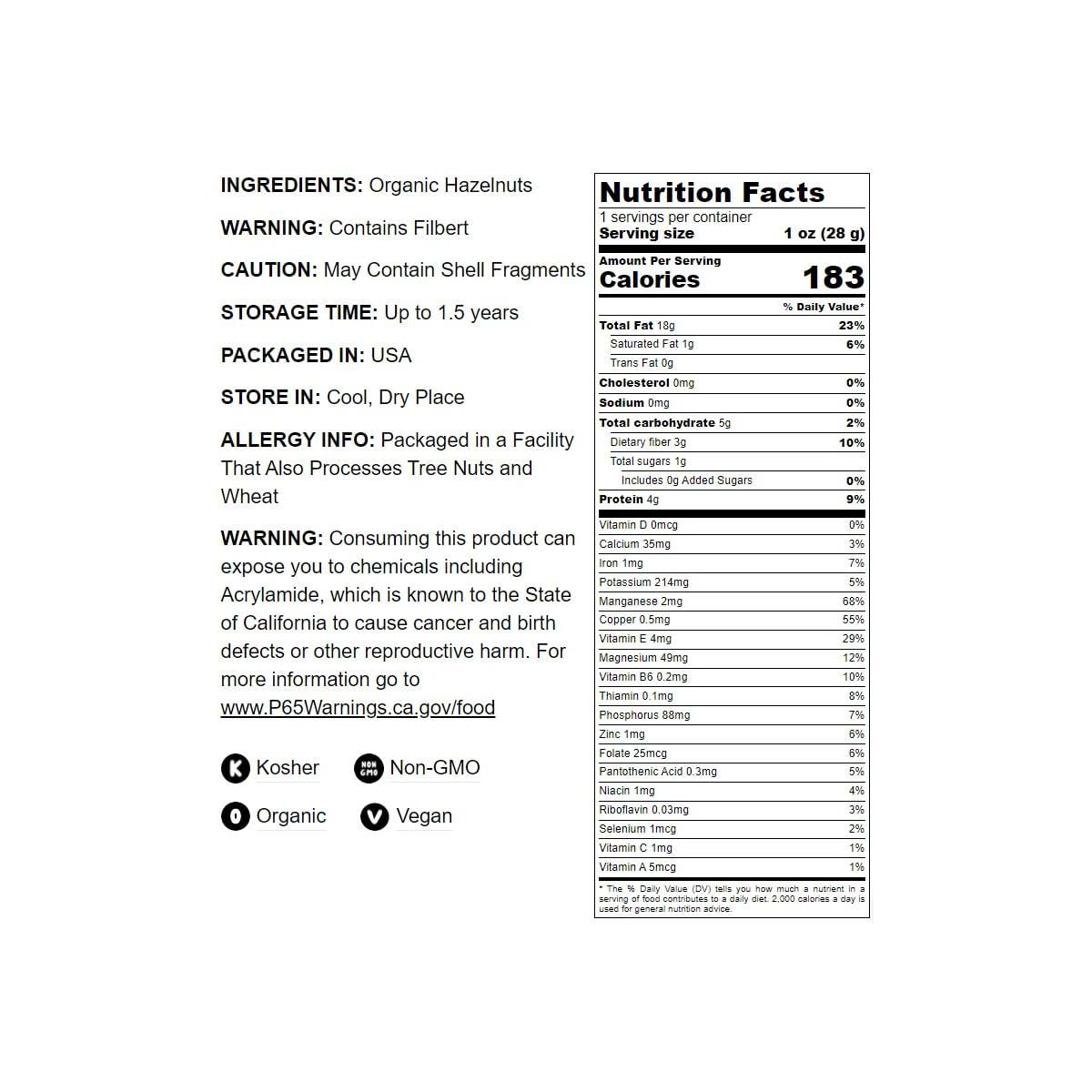 Avellanas Orgánicas Tostadas y Peladas - por Food To Live - Imagen 5