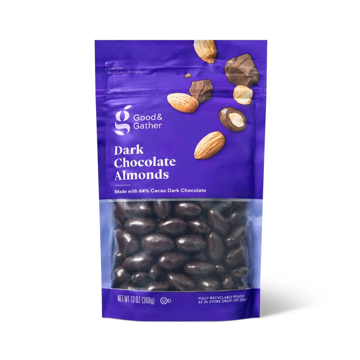 Almendras Cubiertas de Chocolate Oscuro - 13 oz - Good & Gather™
