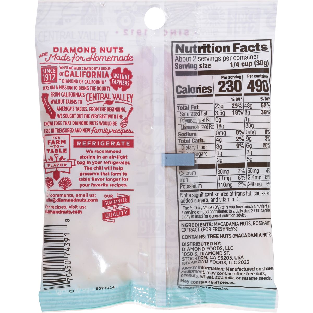 Diamond Macadamia en Trozos - 2.25 oz - Imagen 3