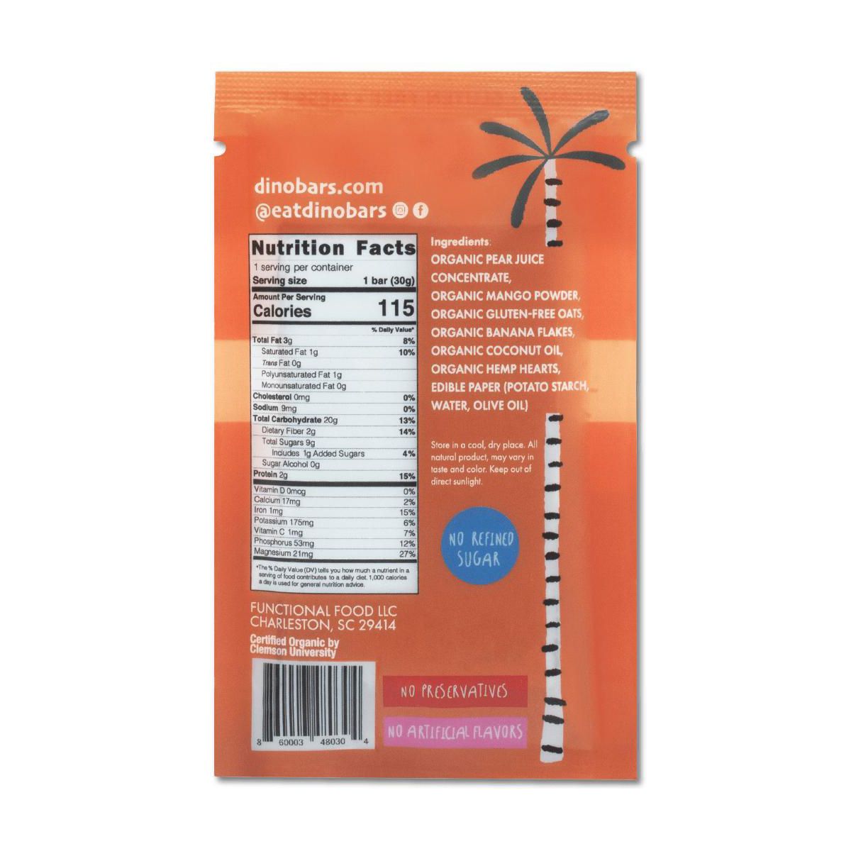 Dino Bars | Paquete Variedad de Frutas Original | Los 3 Sabores de Fruta | Barras de Fruta Orgánicas para Niños, Sin Desorden - Imagen 4