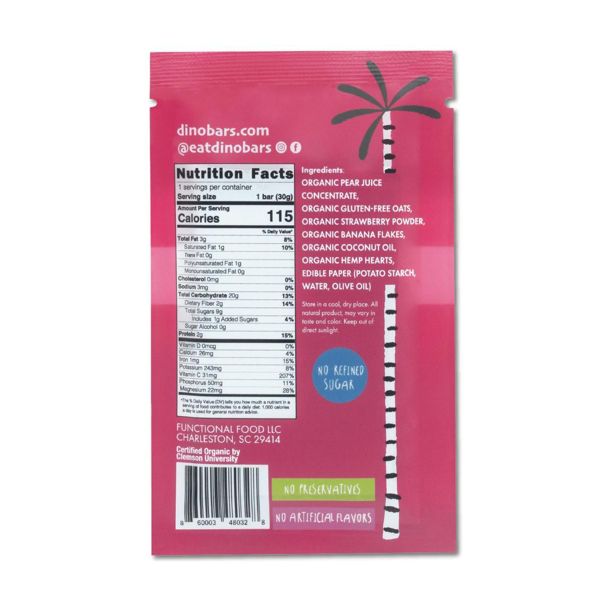 Dino Bars | Paquete Variedad de Frutas Original | Los 3 Sabores de Fruta | Barras de Fruta Orgánicas para Niños, Sin Desorden - Imagen 6