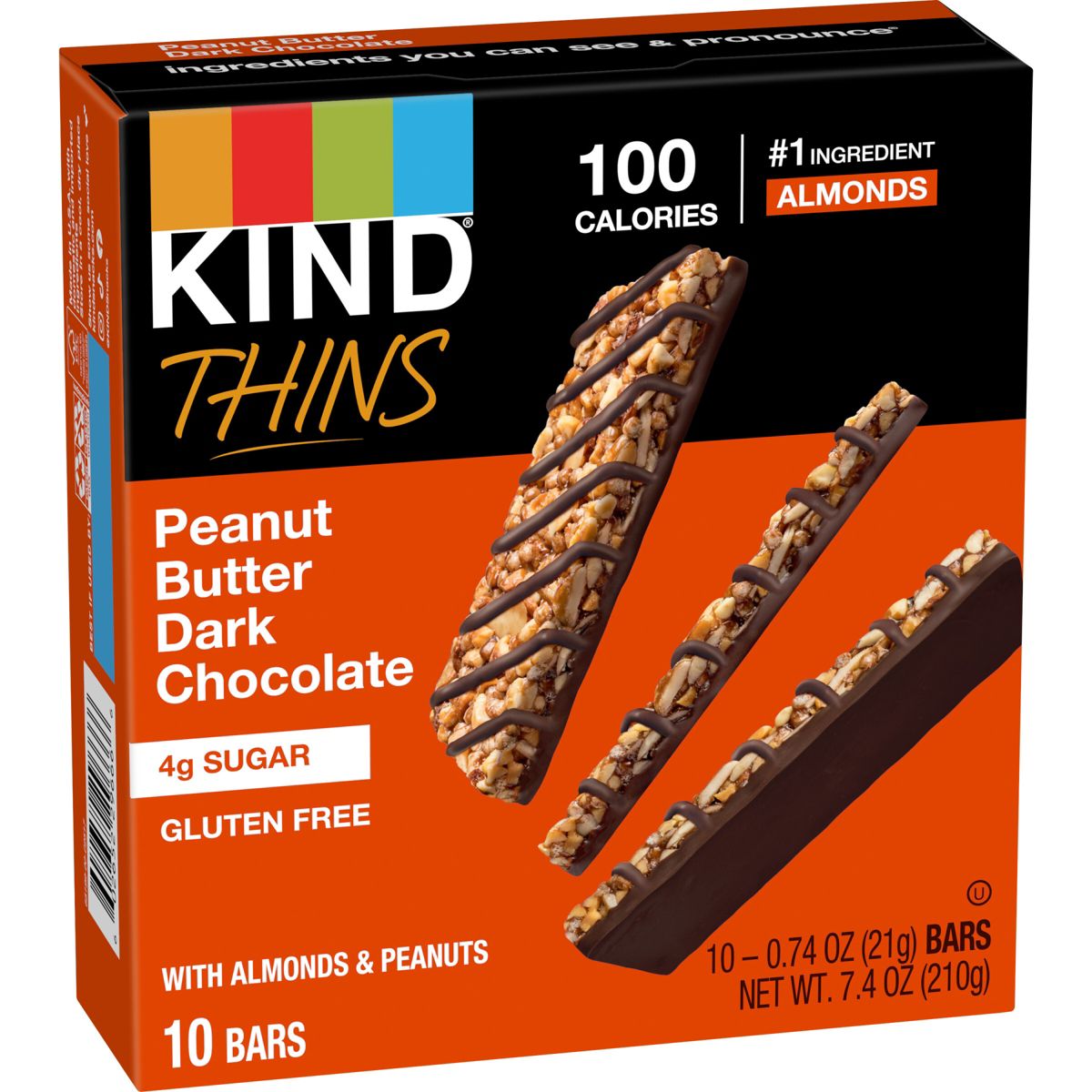 KIND Thins Mantequilla de Cacahuate Chocolate Amargo - 7.4 oz/10 ct - Imagen 4