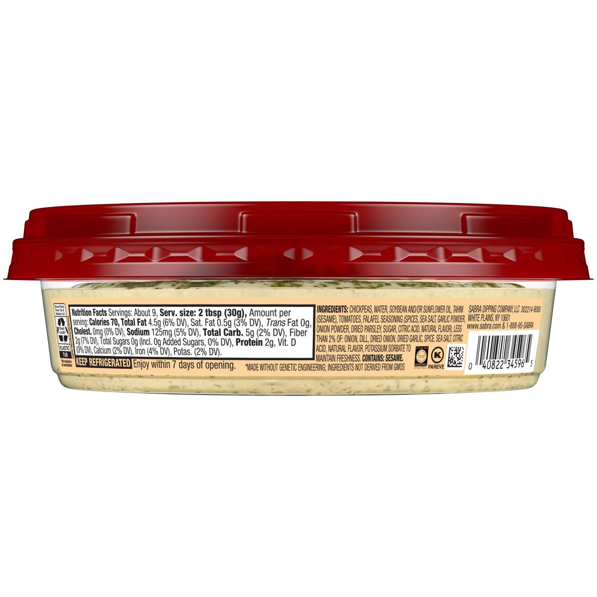 Sabra Hummus Estilo Falafel - 10 oz - Imagen 4