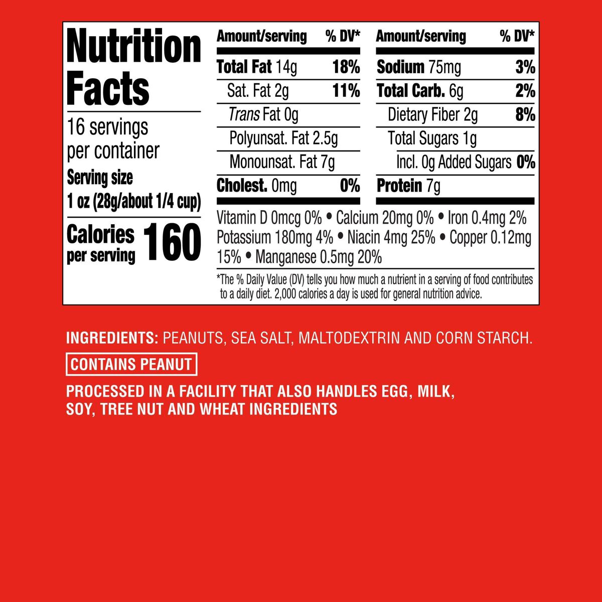 Cacahuates tostados secos con poca sal - 16 oz - Good & Gather™ - Imagen 5