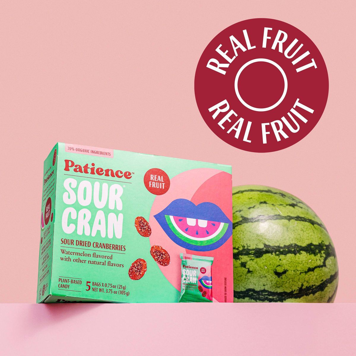 Patience Fruit & Co Arándanos Secos Agridulces Sabor Sandía - 3.75 oz/5 ct - Imagen 4