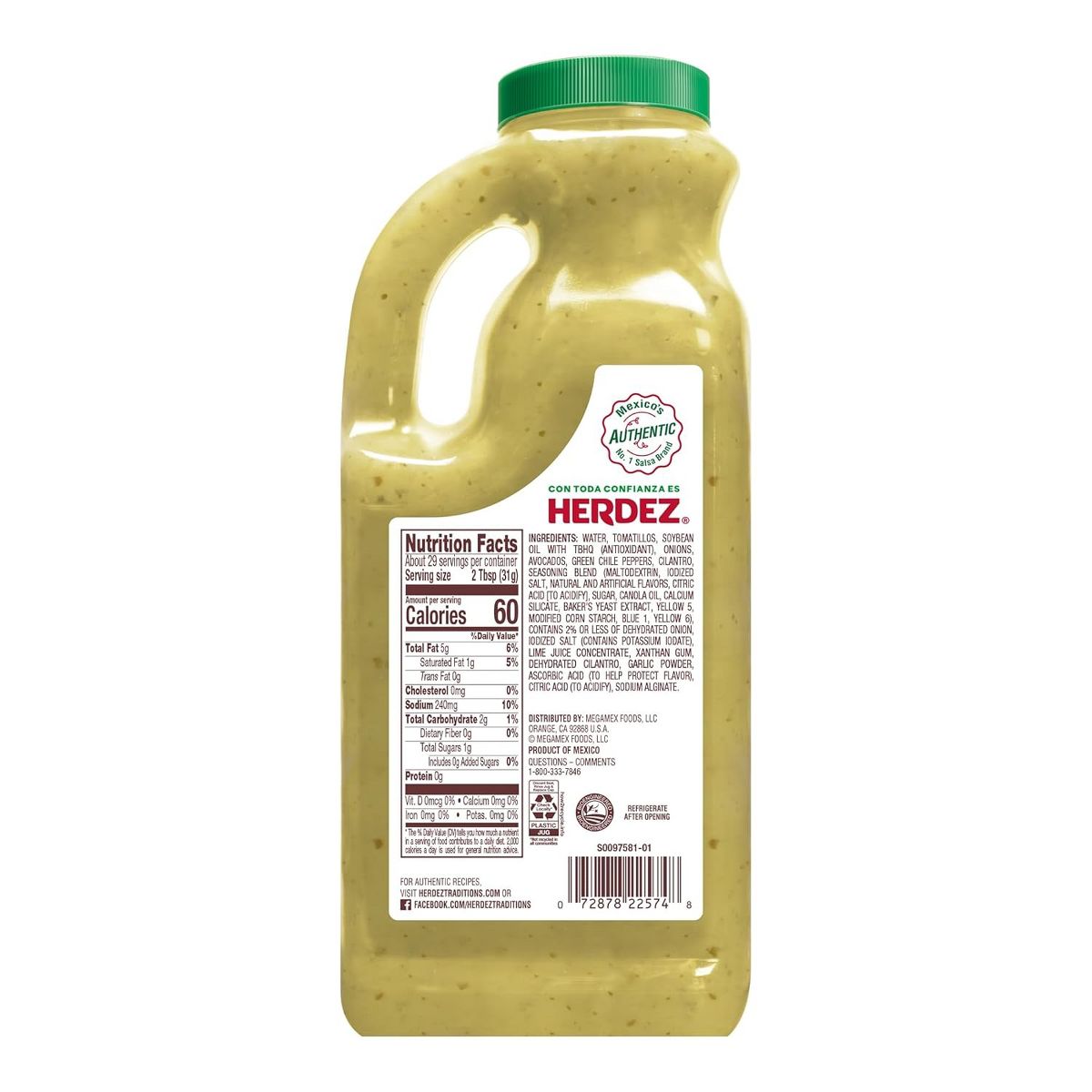 Herdez Salsa Guacamole Suave - Paquete de 4, 32 oz - Imagen 4