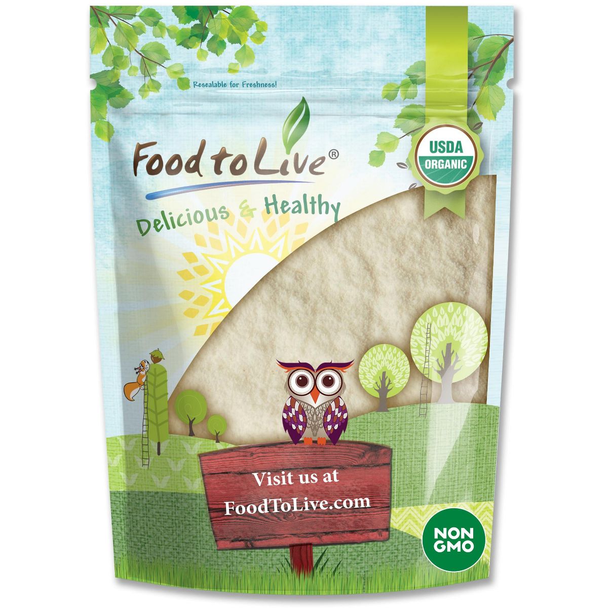 Polvo de Manzana Orgánica - por Food To Live