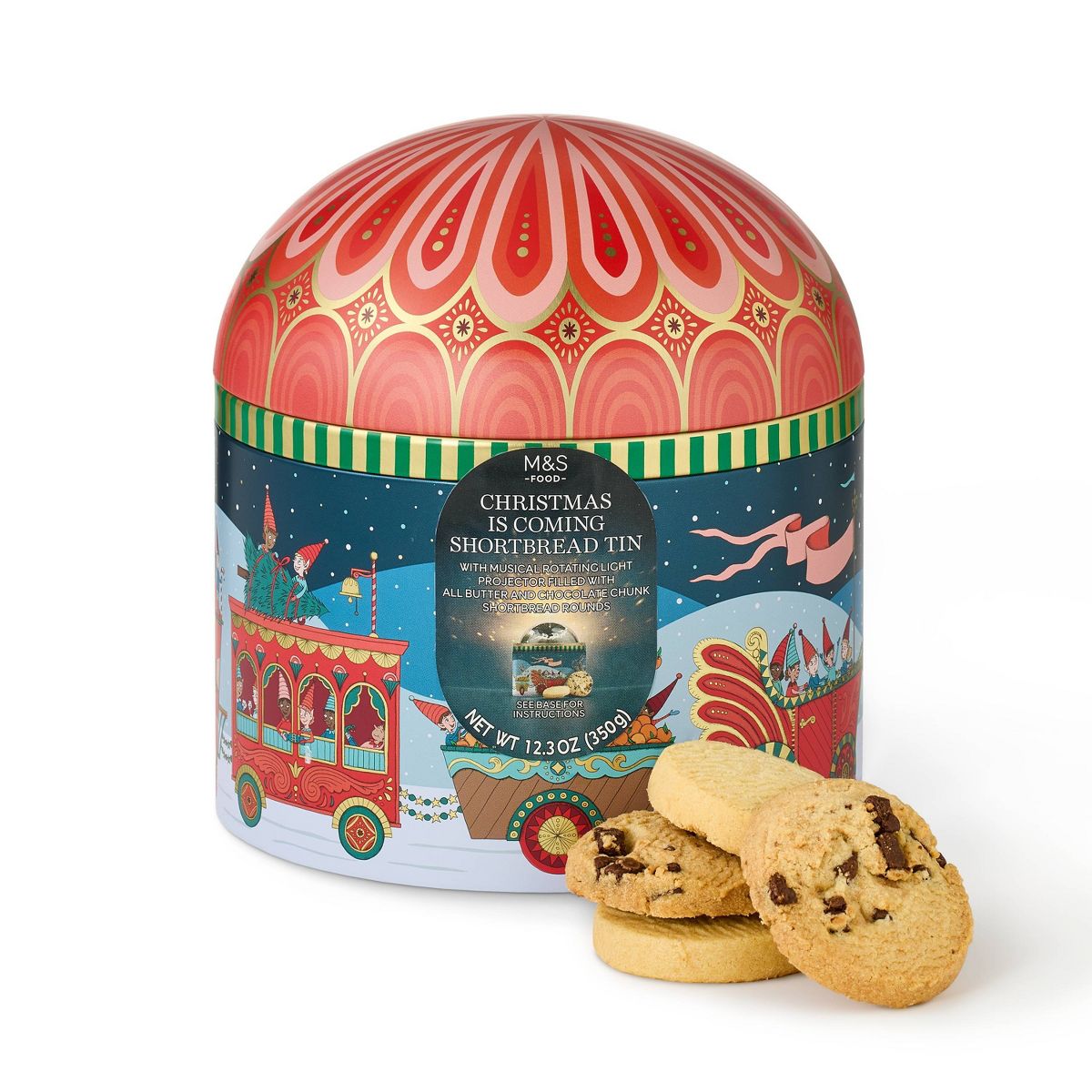 Galletas en Lata Proyector Navideñas M&S Christmas is Coming - 12.35 oz