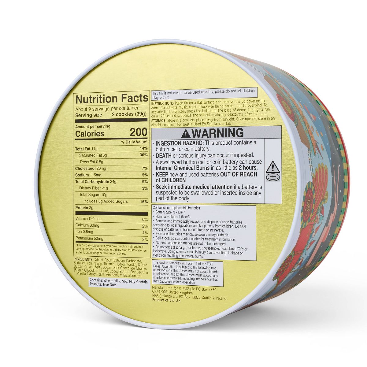 Galletas en Lata Proyector Navideñas M&S Christmas is Coming - 12.35 oz - Imagen 3