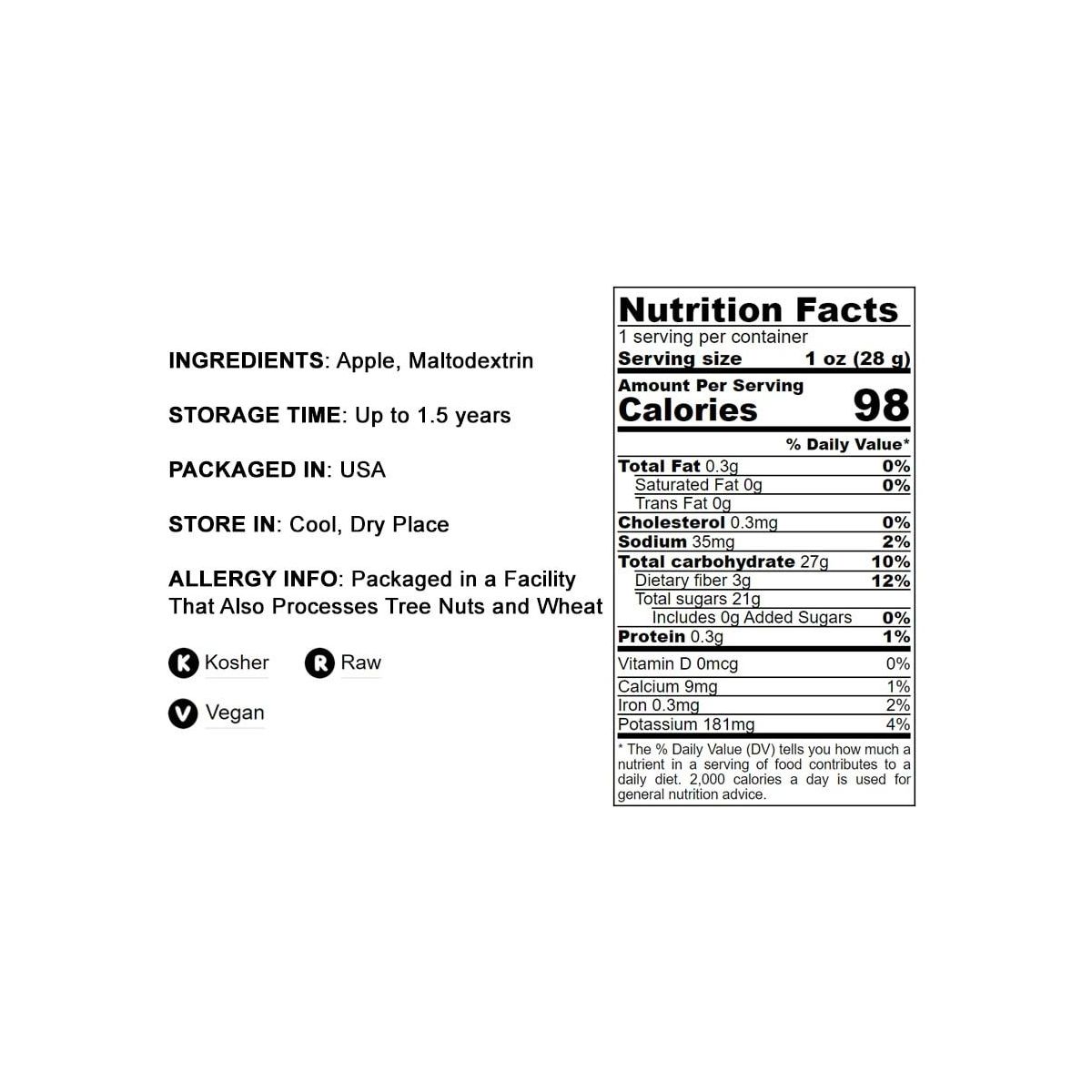 Jugo de Manzana en Polvo - por Food To Live 0.75 lb - Imagen 5