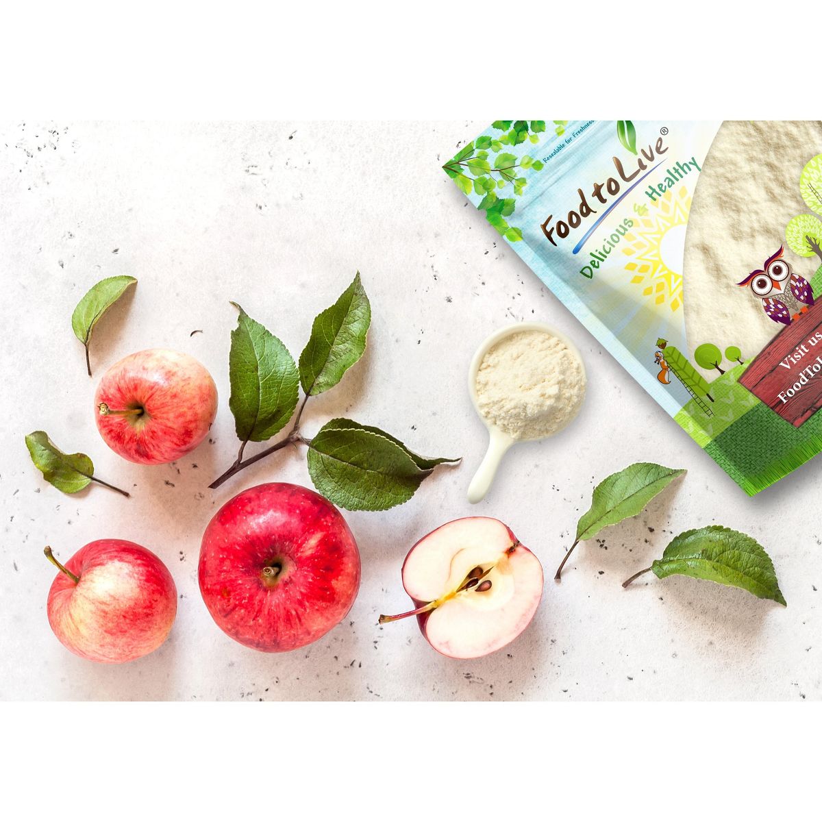 Jugo de Manzana en Polvo - por Food To Live 0.75 lb - Imagen 7