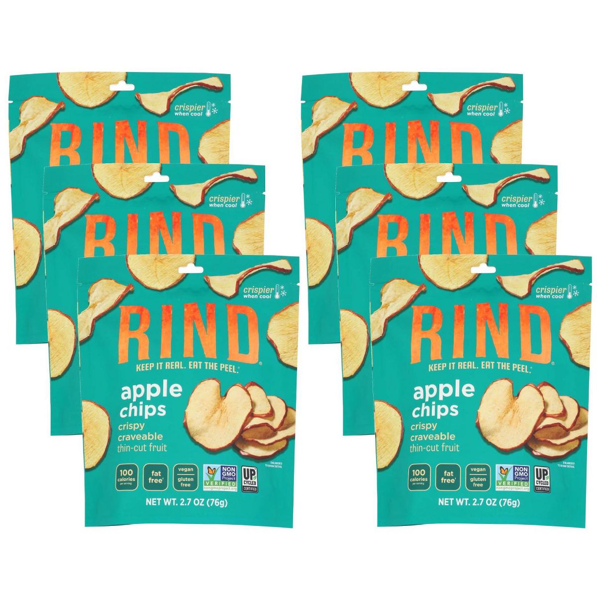 Rind Snacks Chips de Manzana - Caja con 6/2.7 oz - Imagen 2