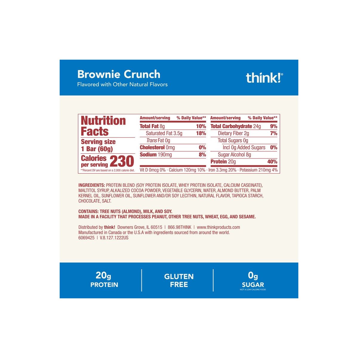 think! Barras Crujientes de Brownie con Alto Contenido de Proteína - Imagen 9