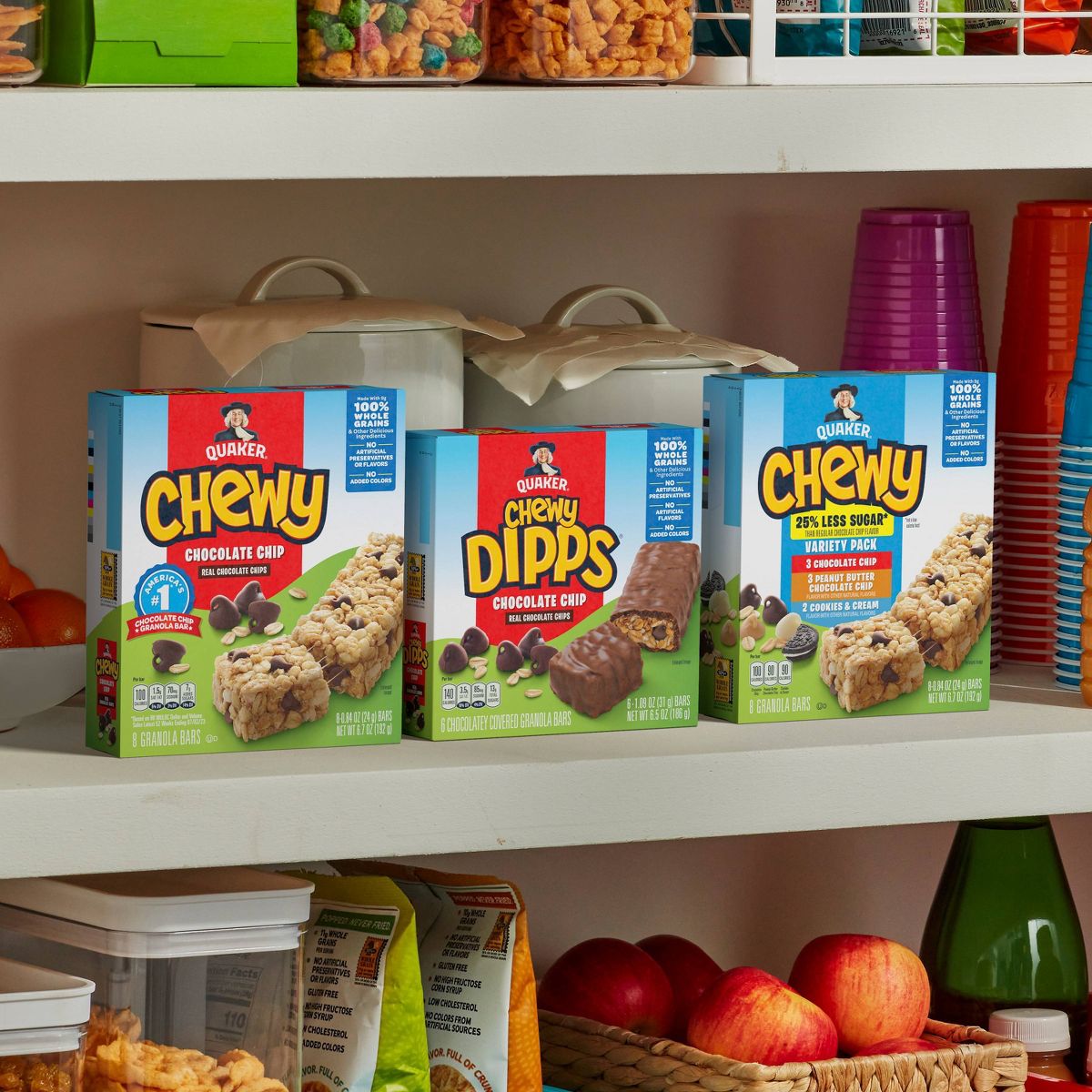 Quaker Chewy 3 Sabores Variedad Reducido en Azúcar Barras de Granola - 15.2 oz/18 ct - Imagen 8