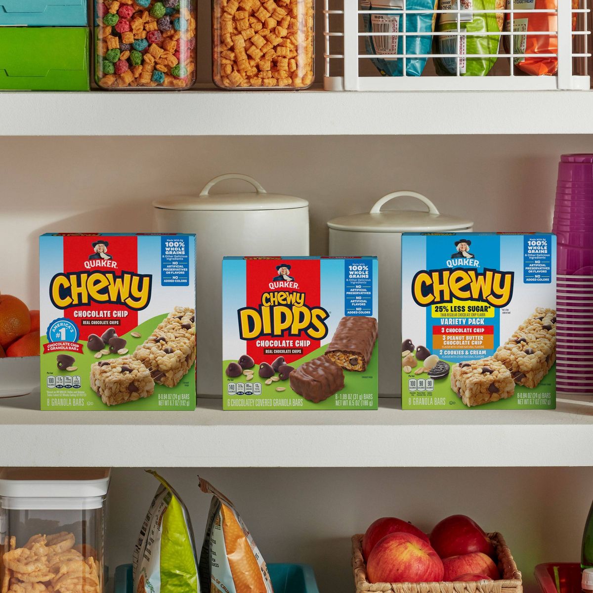 Quaker Chewy 3 Sabores Variedad Reducido en Azúcar Barras de Granola - 15.2 oz/18 ct - Imagen 10