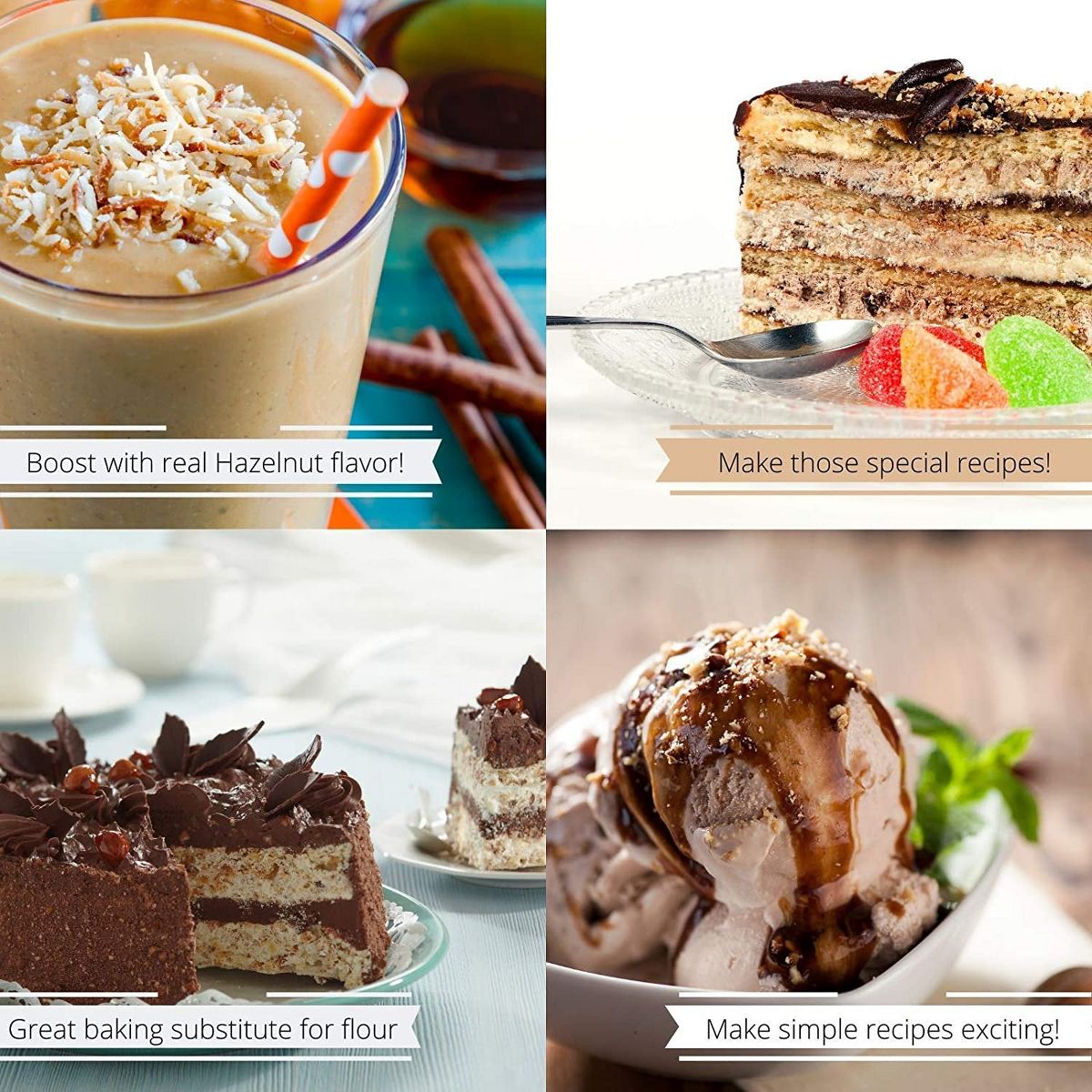 Avellanas Molidas de It's Delish, Contenedor Reutilizable Jumbo de 28 Oz - Imagen 6