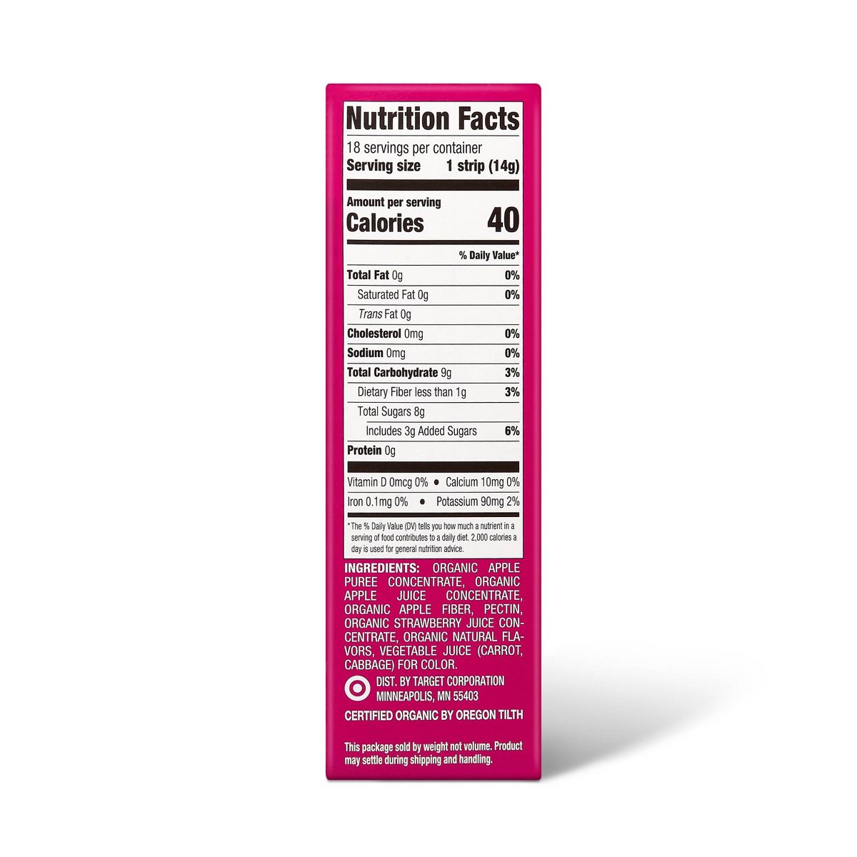 Frutilla Orgánica en Tiras - 9 oz/18 ct - Good & Gather™ - Imagen 3