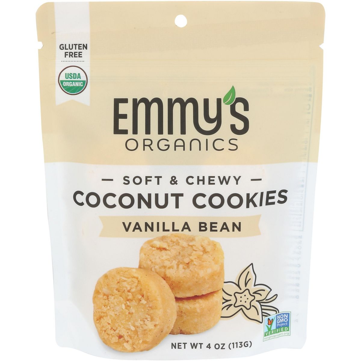 Galleta de Coco y Vainilla Emmy's Organics - Paquete de 6 - 4 oz - Imagen 3