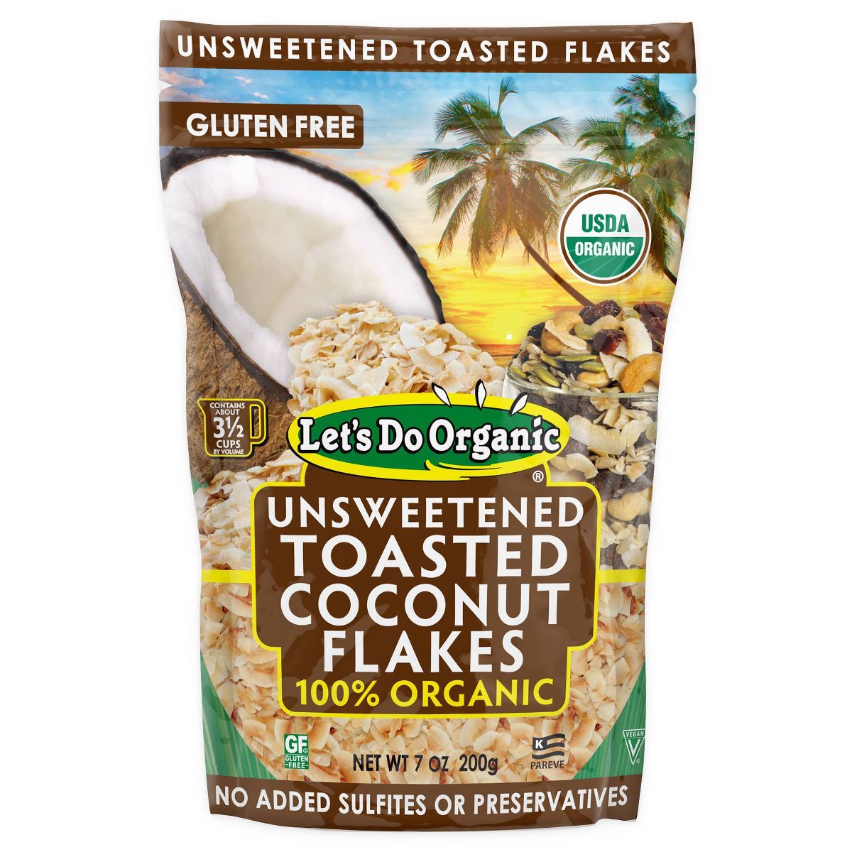 Let's Do Organic Toasted Coconut Flakes 7 oz