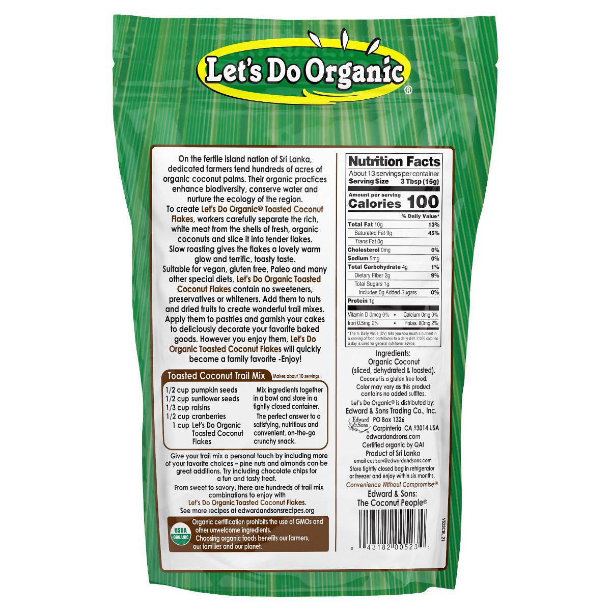 Let's Do Organic Toasted Coconut Flakes 7 oz - Imagen 3