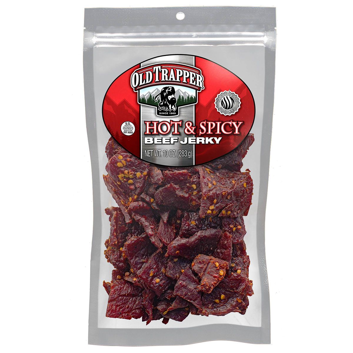 Old Trapper Hot & Spicy Beef Jerky - 10 oz - Imagen 2