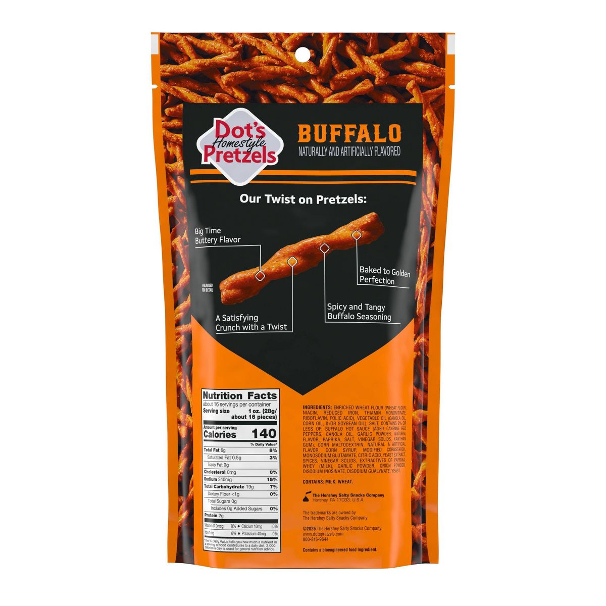 Dot's Homestyle Pretzels Sabor Buffalo - 16 oz - Imagen 3