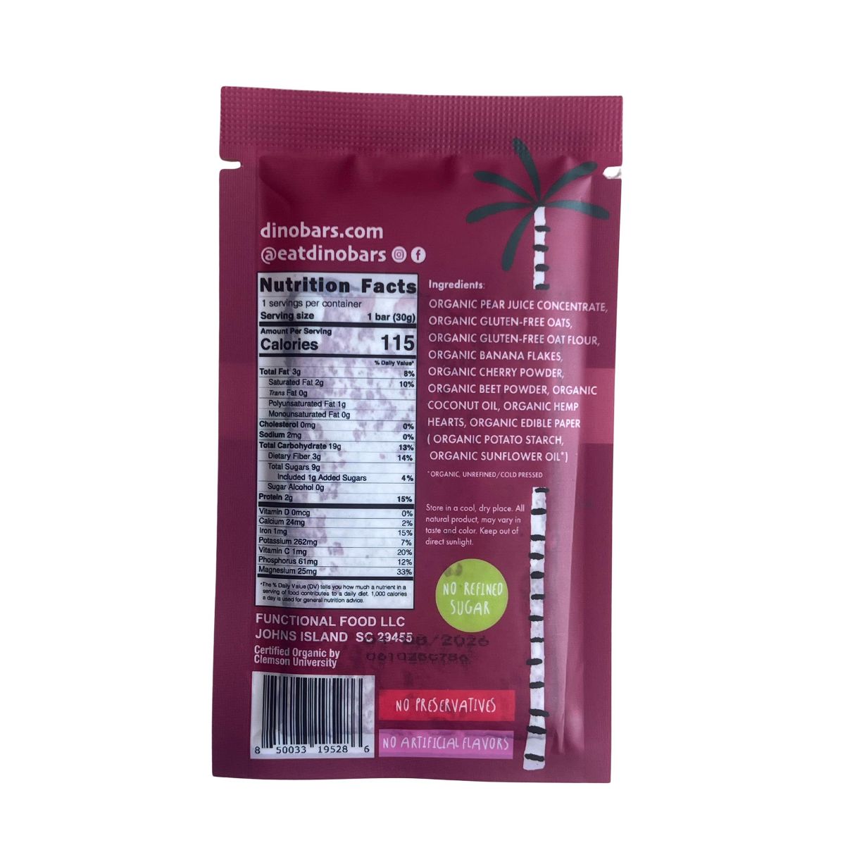 Dino Bars | Cereza y Remolacha | Barras de Fruta Orgánicas para Niños, Sin Desorden - Imagen 9