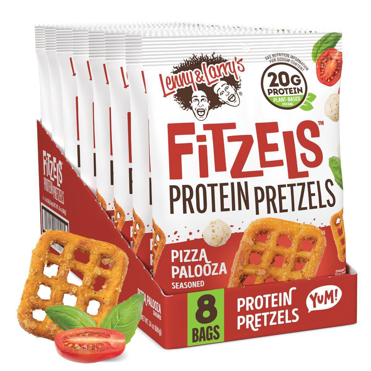 Lenny & Larry's Fitzels Pizza Palooza Pretzels - 3 oz/8 ct (Bolsa)