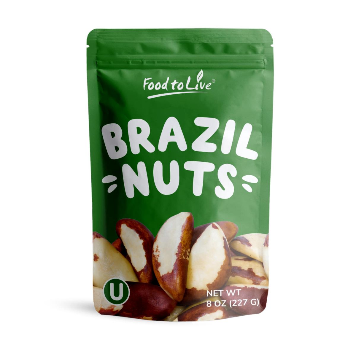 Nueces de Brasil — Verificadas No Transgénicas, Crudas, Enteras, Sin Cáscara, Sin Sal, Kosher, Veganas, Keto, Amigables con la Dieta Paleo, Granel, Buena Fuente de Selenio.