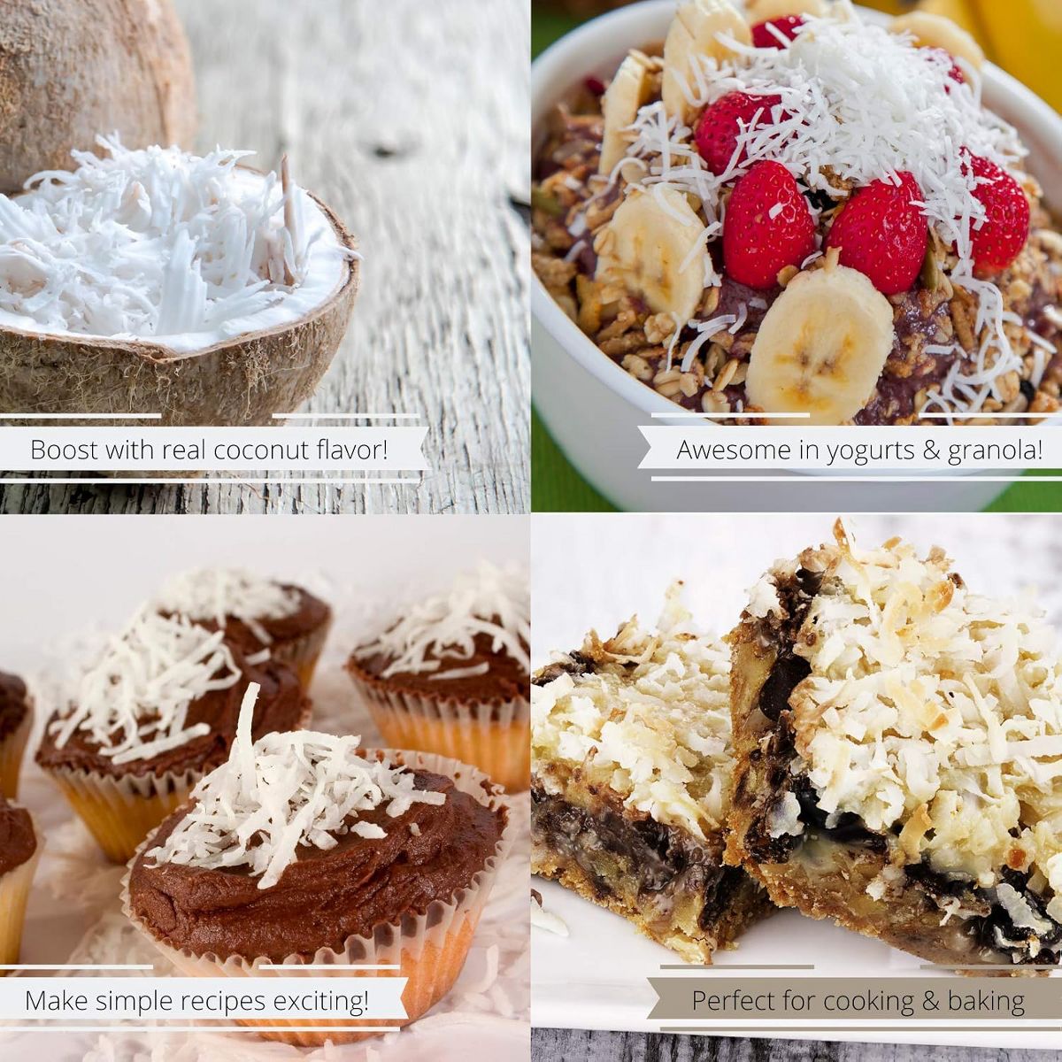 Coco rallado sin endulzar natural por IT'S DELISH, 14 oz | Envase jumbo - Imagen 6