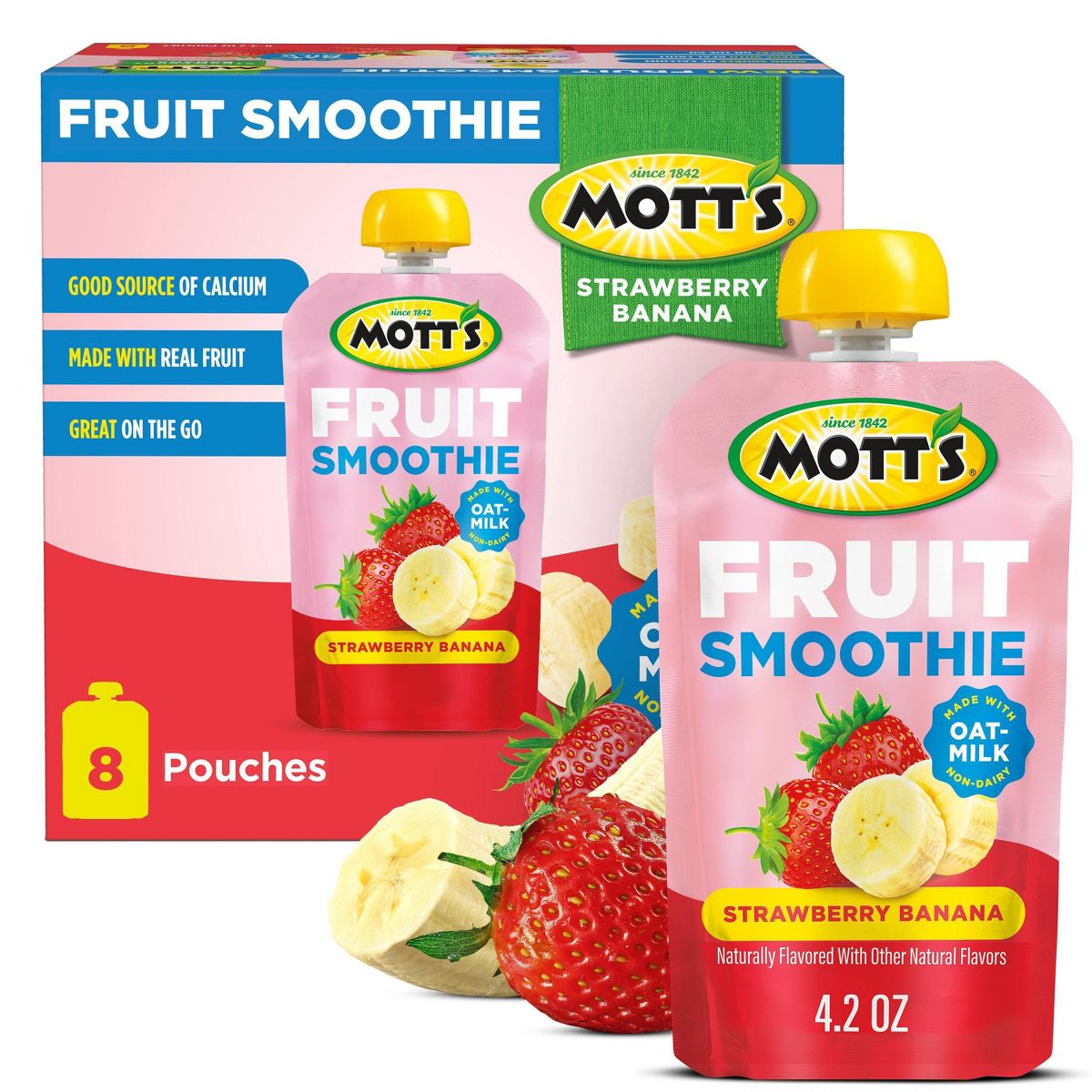Mott's Smoothie de Frutas Fresa y Plátano en Bolsitas - 33.6 oz/8 ct - Imagen 2