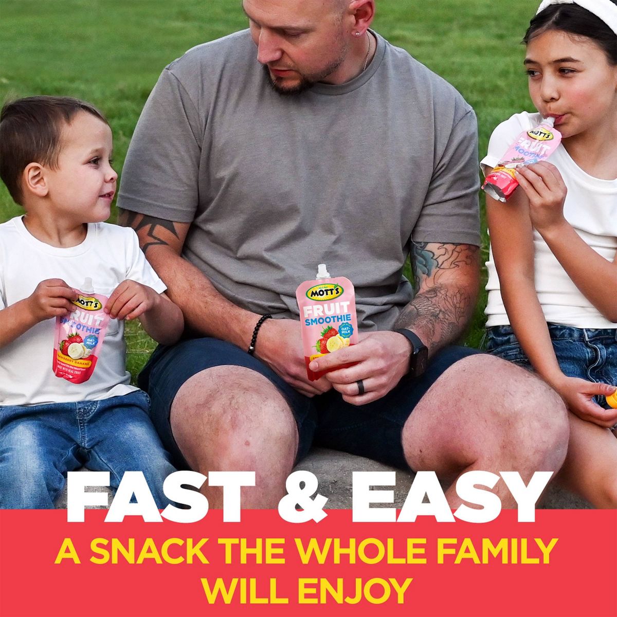 Mott's Smoothie de Frutas Fresa y Plátano en Bolsitas - 33.6 oz/8 ct - Imagen 4