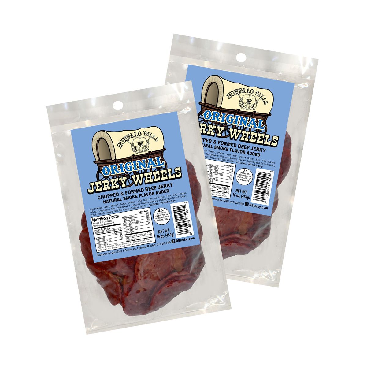 Buffalo Bills Original Beef Jerky Wheels (Circles) - Dos paquetes de 16 oz - Imagen 2