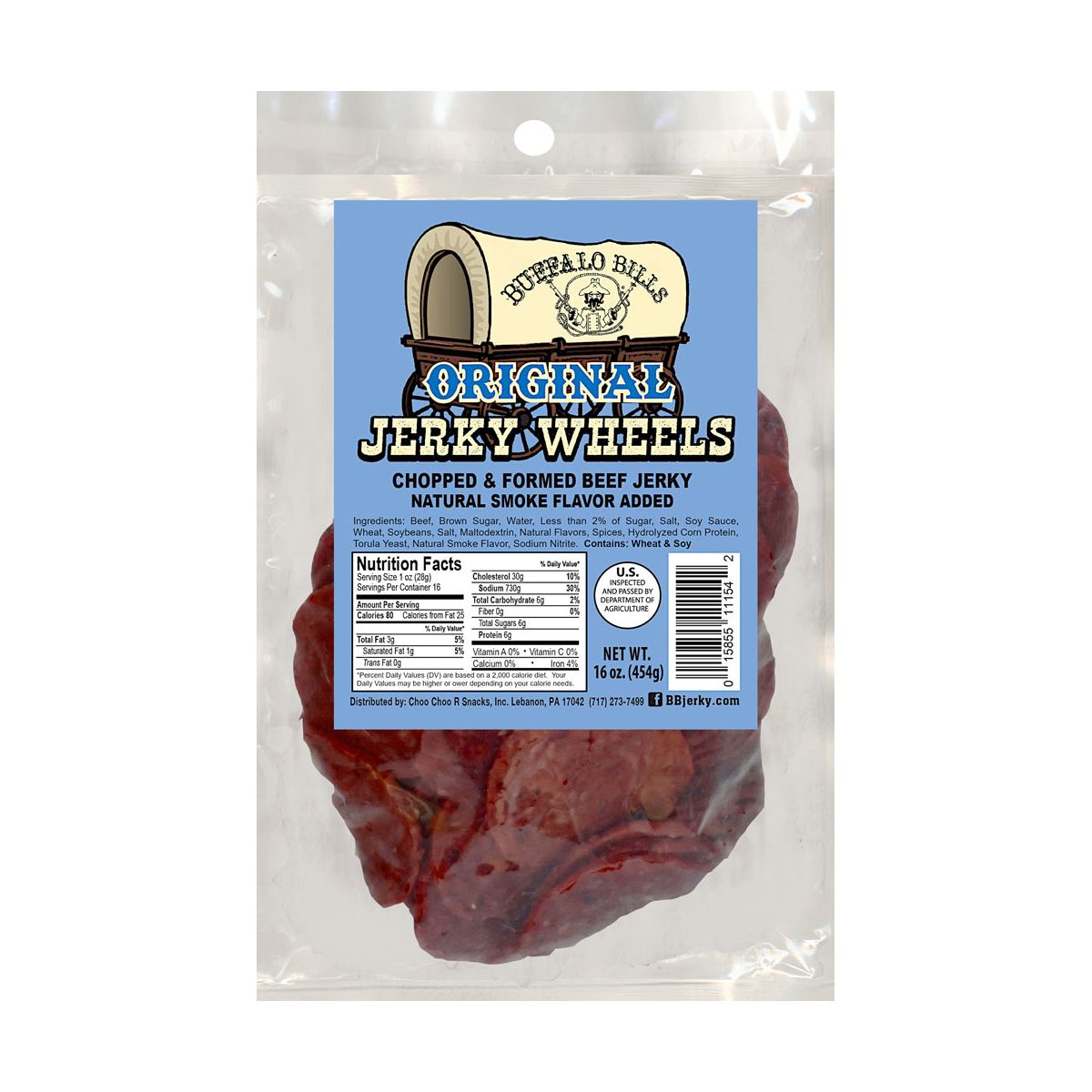 Buffalo Bills Original Beef Jerky Wheels (Circles) - Dos paquetes de 16 oz - Imagen 3