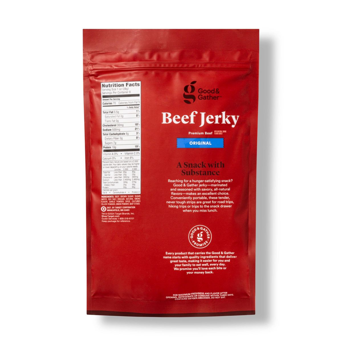 Carne Seca Original de Res - 10g de Proteína - 8 oz - Good & Gather™ - Imagen 3