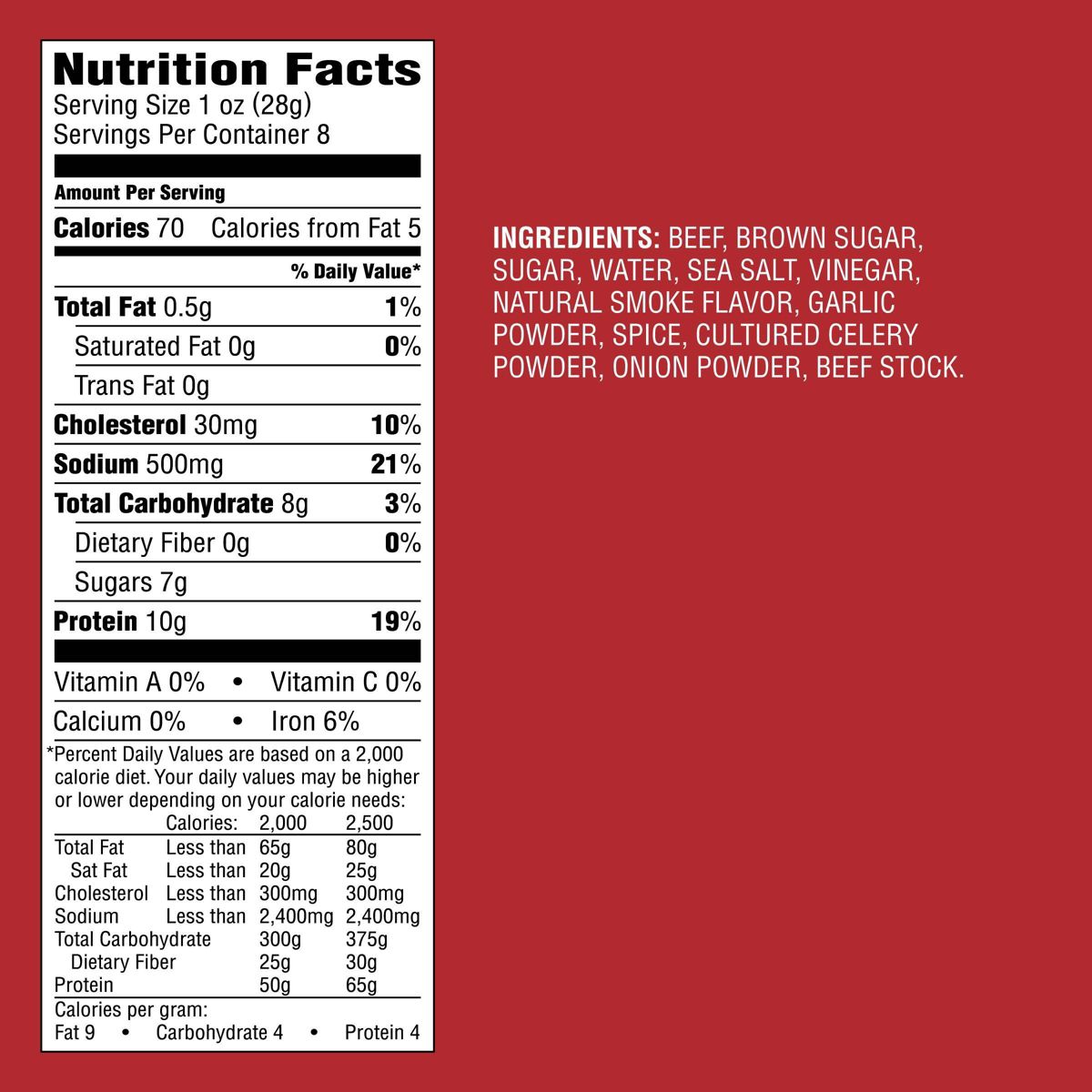 Carne Seca Original de Res - 10g de Proteína - 8 oz - Good & Gather™ - Imagen 5