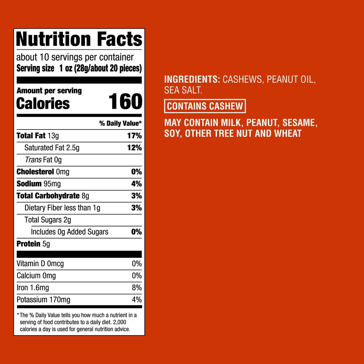 Anacardos tostados enteros con sal marina - 9.5 oz - Good & Gather™ - Imagen 5