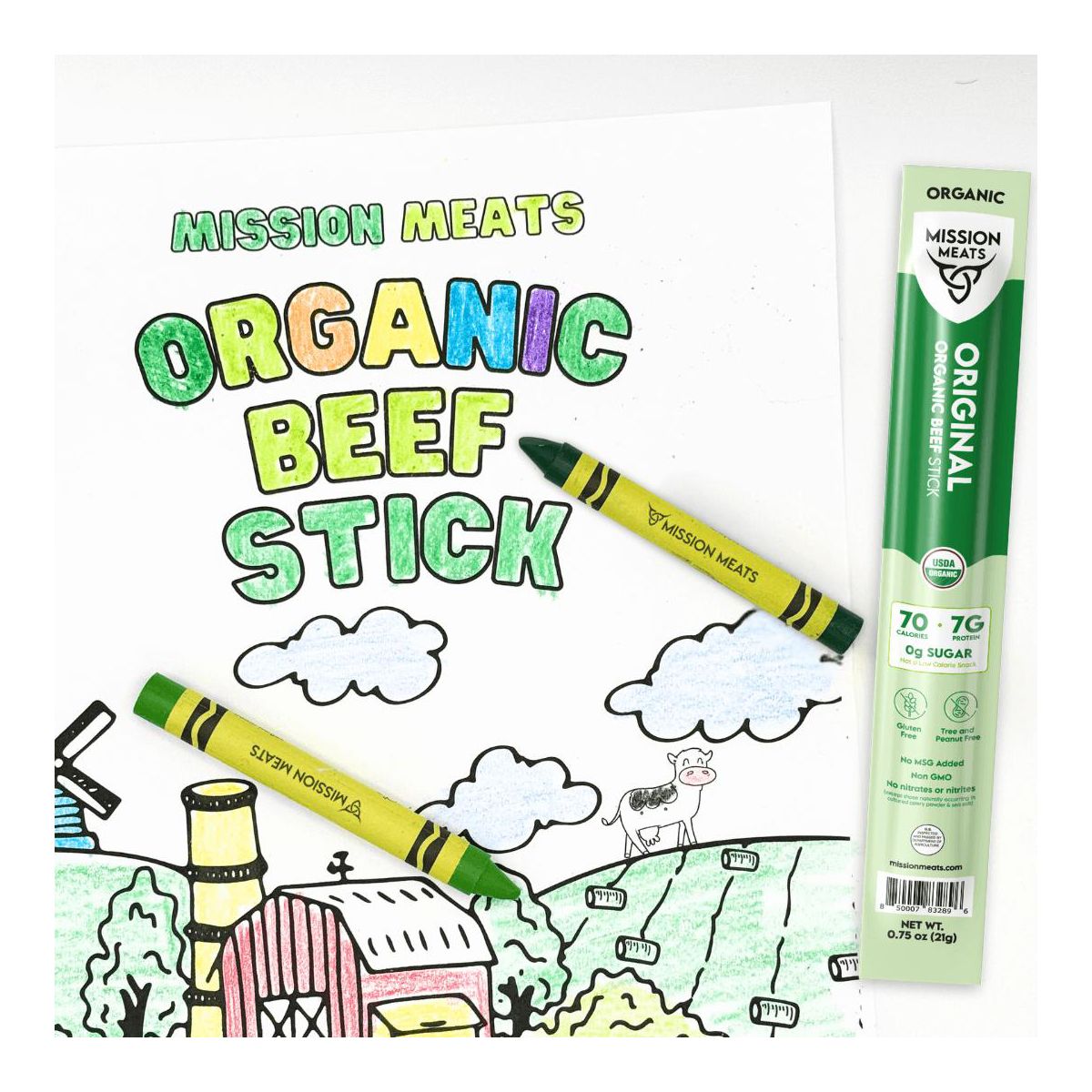 Mission Meats Palitos de Res 100% Orgánicos Certificados – Criados en Pastizales, Sin Azúcar, No Transgénicos, Merienda Saludable de Palitos de Carne Envueltos Individualmente, 0.75 oz (12 ct) - Imagen 7