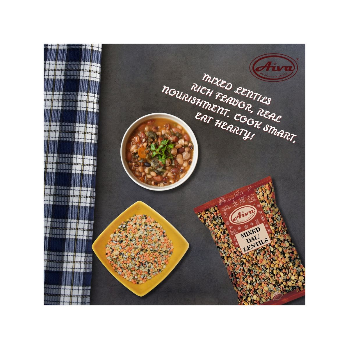 Aiva Mix Dal (Lentejas Mixtas) | Mezcla de Lentejas Indias para Cocinar - Imagen 6