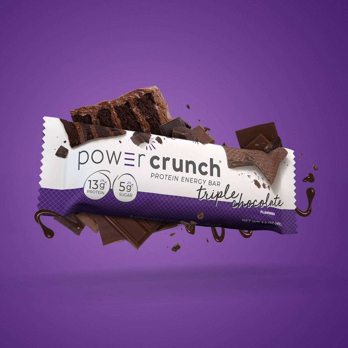Barritas Energéticas Power Crunch Wafer Triple Chocolate con Proteína de Suero - 13g de Proteína - Paquete de 5 - Imagen 4