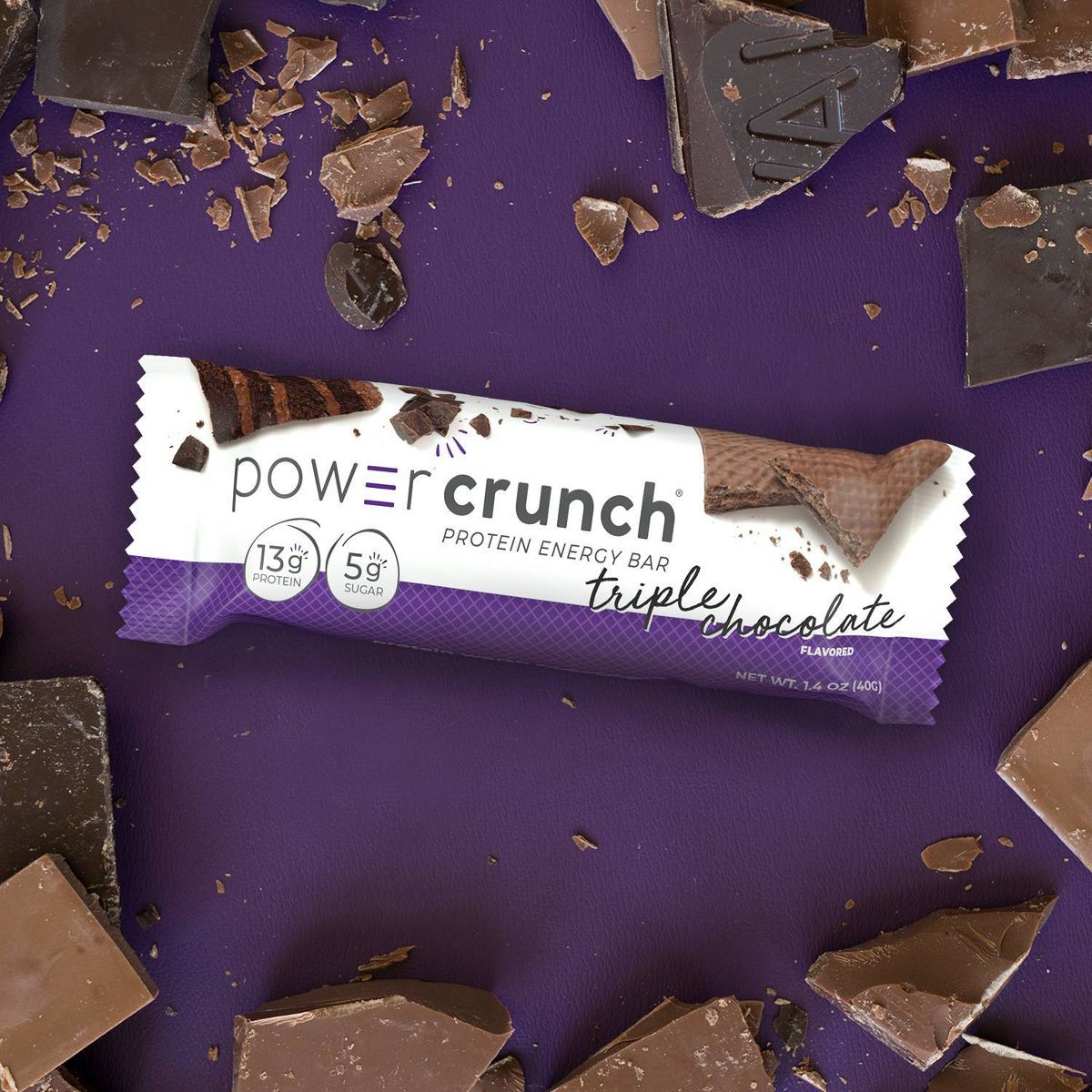 Barritas Energéticas Power Crunch Wafer Triple Chocolate con Proteína de Suero - 13g de Proteína - Paquete de 5 - Imagen 5