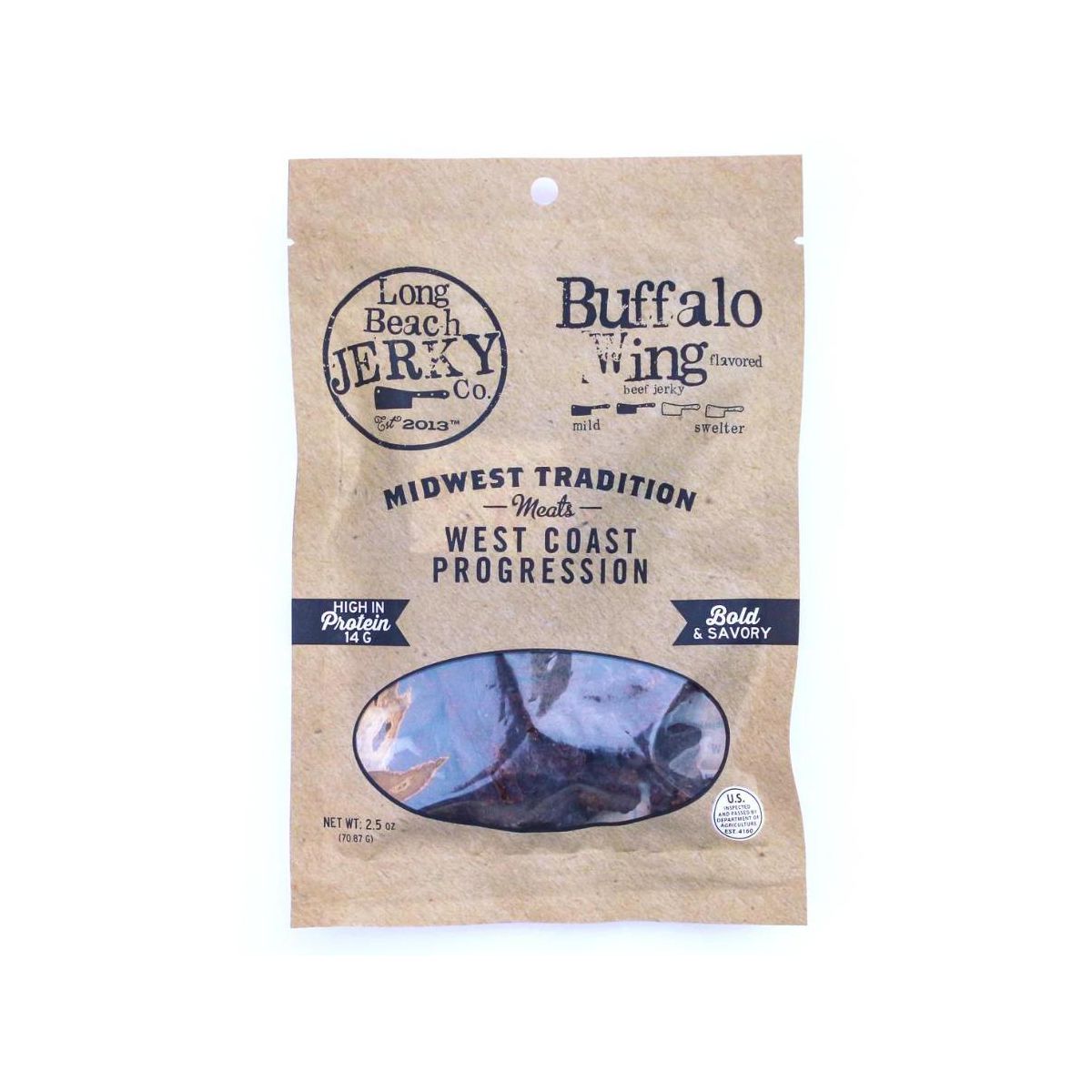 JVL Enterprises 2.5 oz Cecina de Res Sabor Buffalo Wing - Paquete de 3 - Imagen 3